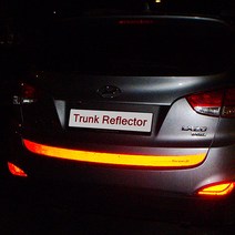 레이스텍 차종별 트렁크 리플렉터 반사스티커, 투싼ix 레드반사