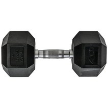TG Tru Grit Fitness Hex Elite TPU 덤벨 - 질감 있는 스틸 핸들 열가소성 폴리우레탄 헤드 육각형 모양의 고무 케이스 끝이 특징인 육각 웨이트 블랙 4, 40Lb - Single