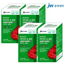 JW중외제약 항산화건강 비타민E & 셀렌 셀레늄 60정 천연 비타민e 영양제 토코페롤 세포보호 노화방지 피부 비타민c 미백 항산화제, 4개입, 60캡슐