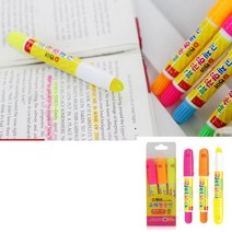 고체형광펜 3색세트 형광팬 사무용펜 형광펜세트 밑줄펜 암기펜 야광펜 색펜 언더라인펜 필기도구