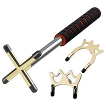 휴대용 당구 풀 큐 브리지 스틱 이동식 황동 브리지 헤드 포함 실내 테이블 액세서리용 최대 32.5cm - 150cm 확장, 스테인레스 스틸, 1 로드 3 헤드