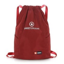 접이식 옥스포드 헝겊 Drawstring 가방 배낭 여성 경량 나일론 스포츠 여행 가방 대용량 모든 일치 배낭