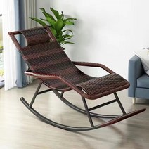 ZT 흔들의자 베란다 안락의자, 더블 브라운