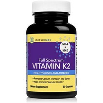 유기농비타민d 액상 임산부 어린이비타민d InnovixLabs 전체 스펙트럼 비타민 K2 MK7 MK4 AllTrans Bioactive 알약당 600mcg 대두 글루텐 프리 비, 단일수량, 단일개당 용량/중량/정
