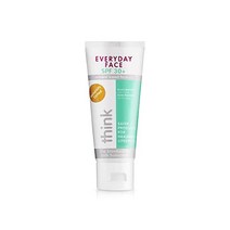 THINK하기 Thinksport 에브리데이 페이스 SPF 30 선스크린 모든 피부 톤 안전한 천연 페이셜 선 크림 방수 UVA/UVB 자외선 차단 비건 리프 프렌들리 로션 2온스