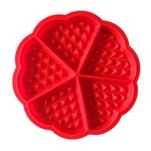 와플팬 재사용 가능한 DIY 실리콘 머핀 와플 메이커 금형 베이킹기구 주방 액세서리, 01 빨간