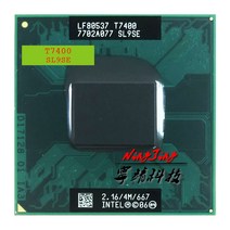 CPU 인텔 코어 2 듀오 T7400 SL9SE 2.1 GHz 듀얼 스레드 CPU 프로세서 4M 34W 소켓 M mPGA478MT, 한개옵션0