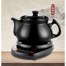5.5L 약탕기 중탕기 한약 달임 세라믹 끓이는 기계, 2L 냄비A + 블랙 베이스