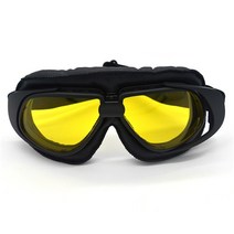 레트로 오토바이 고글 크루저 스쿠터 눈 보호 장비 ATV, 05 Yellow lens
