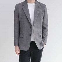 모룸 남자 글렌체크 싱글 블레이져 투버튼 자켓 M1641