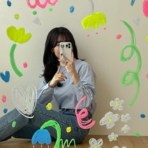 지워지는 거울 유리에 쓰는 아크릴펜 보드마카펜, 블루