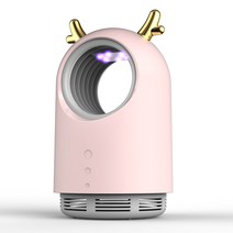사슴뿔 광촉매 led 모기등 흡입식 USB 가정용 모기잡이 전기 모기등 모기퇴치기 전기 모기퇴치 라켓, 사슴뿔 모기등 (분홍색)
