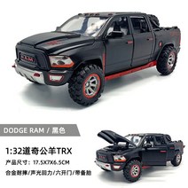 다이 캐스트 1:32 합금 모델 자동차 닷지 램 픽업 트럭 어린이를위한 소형 금속 차량 크리스마스 장난감 수, 02 Black