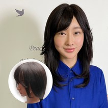 아미모 가발사이트 긴머리가발 중단발 인모통가발 항암가발 [AM-W507], 자연갈색, 소