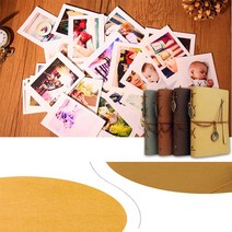 키밍 사진첩 포토북 DIY 보관 커플 스크랩북 티켓북 태교일기장, 쿠팡GS 딥브라운
