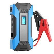 밧데리재생기 18650 mAh 자동차 점프 스타터 배터리 충전기 비상 보조베터리 부스터 LED 조명 시작 장치 12, 02 Blue
