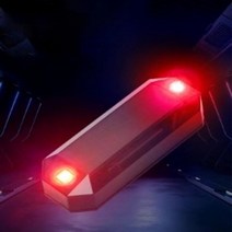 태양열 LED경고등 미니사이즈 자동차 오토바이 자전거, 블루, 1개