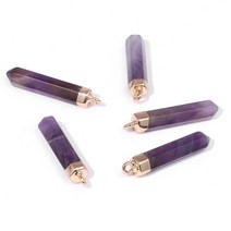 펜듈럼 5개/대 귀걸이를 만들기위한 진자 돌 펜던트 팔찌 목걸이 매력 Quartzs 육각 크리스탈 Reiki 명상