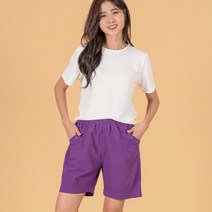 코튼ONE 여성 면 4부 반바지 포켓단추 7컬러