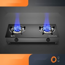 가정용 유리 LPG 천연가스 터보 고화력 중식 가스렌지 가스레인지 2구 강화유리 자동차단, LPG/쳔연가스(LNG), 기본형(천연가스)