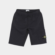 스톤아일랜드 (성인착용가능)스톤키즈 와펜로고 클래식 스웨트 남아 반바지 801661840 V0020/12A 14A