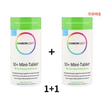 레인보우라이트 Rainbow Light 50+ 식물성 멀티비타민 90미니정 X2팩, 1개