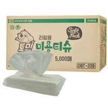 동방제지 천연펄프 리필 미용티슈 각티슈 5000매