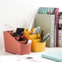 다용도 4단 볼펜 펜 꽂이 연필 색연필 통 사무실 책상 필기구 수납 정리, 청록