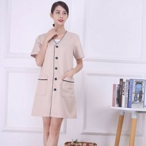 블랙 짧은 뷰티 유니폼 드레스 스파 스크럽 화이트 플러스 사이즈 살롱 그루밍 의류 랩 코트 로고 미용사 탑스, 4, XXL