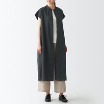 무인양품 MUJI 여성 프렌치 리넨 워싱 슬리브 원피스 BCL49ZZZ