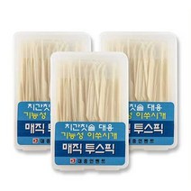 매직투스픽 기능성 이쑤시개 치실 치간칫솔 대용고급 요지, 3개, 100개입