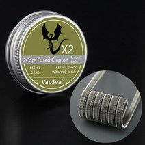 전자제품부품사전 제작 내경 3mm 구멍 코일 융합 Clapton 외계인 저항 A1 SS316L NI80 히팅 와이어, 16 316-Dragon X2_03 30Pack