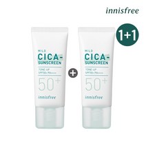 [2개]이니스프리 트루마일드시카무기자차선크림SPF50+ PA4+ 35mL, 단품