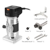 전기 루터기 홈파기 목공 트리머 800w 우드 라우터 110v 및 220vElectric 트리머 목공 기계 전원 수동 도, 6g 800w b