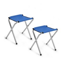 리카 캠핑용 알루미늄 의자 야외용 접이식 휴대용 캠핑 의자 2개입, 블루
