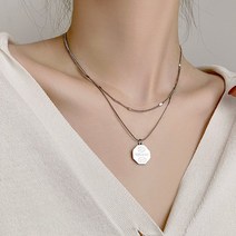 일호장신구 육각1837 두줄 목걸이[써지컬스틸] 개별 카드택 포장 선물상자 증정 국내배송