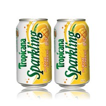 롯데칠성음료 트로피카나스파클링 망고 355ml, 24개