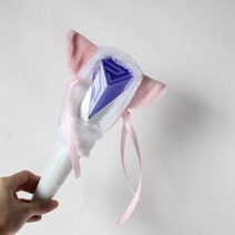 응원봉커버 슈퍼주니어 슈주 세대 지원 스틱 램프 커버 지원 램프 커버 플러시 보호 커버 콘서트 핸드 램프 주변, 램프 커버(램프 없음), 분홍색 고양이 귀(긴 머리)