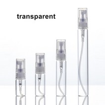 5 개갑 2ml 3ml 5ml 10ml 투명 미니 향수 유리 병 빈 화장품 병 샘플 테스트 튜브 얇은 유리 바이알 앰버, 투명 분무기