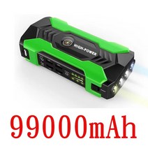 카 스타터 자동차 배터리 충전 밧데리 충전기 휴대용 점프 MEBBIL 베어 보조베터리 99000mAh 3000A 스타터, 03 green-99000mAh