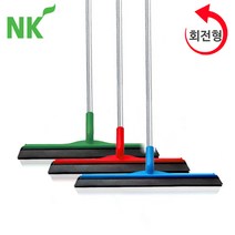 [식공구] 엔케이 회전 이중 실리콘 바닥 밀대 (50cm 봉포함) / 스퀴지 아파트 유리 물기 제거 청소 업소용 HACCP, 초록/130cm