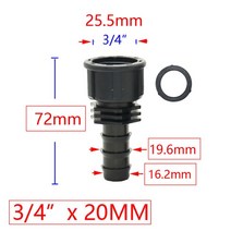 점적 호스 실리콘 고무 물 수도꼭지 편사 해빙기 고압4Pcs 1/2 "3/4" 1 "남성 여성 스레드, 13 3I4 x 20mm