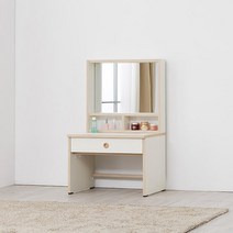좁은 협소공간 실용적인 원룸 1인가구 좌식화장대 서랍형 20대 소형 틈새, 아이보리