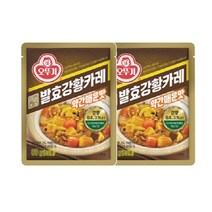 오뚜기 백세발효강황카레 약간매운맛 대용량 식당 업소 자취 1인가구 80g, 2개