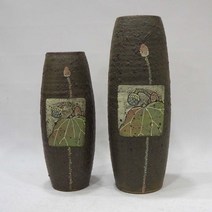 우리도예 국산 여주도자기화병 (상세설명사이즈확인), 분거친각연문화병세트