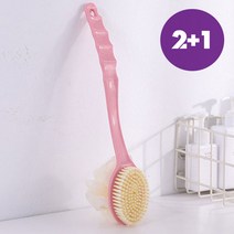 소소심 양면 바디브러쉬 등브러쉬 샤워볼 두개사면 한개 더, 1개, 핑크