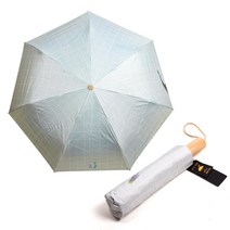 미치코런던 소프트플라워체크 원목 암막 3단수동