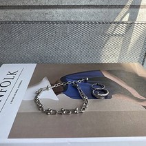 써지컬스틸 봄 여름 커플 변색없는 특이한 빅사이즈 레이어드 샤클 링크 체인 앵클 볼드 팔찌