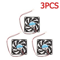 컴퓨터 케이스 팬 12v 7cm 70mm pc cpu 냉각 쿨러 팬 쿨러 팬 방열판 데스크탑 팬 pc 액세서리 컴퓨터 팬 라디에이터, 3개