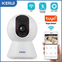 KERUI 1080P 3MP Tuya 스마트 미니 와이파이 IP 카메라 실내 무선 보안 홈 CCTV 감시 2MP 자동 추적 야간 투시경, 2MP With 32GB Card, AU 플러그